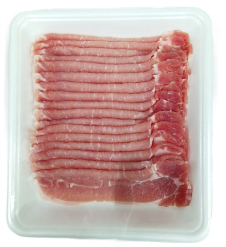 カナダ産またはアメリカ産またはその他 輸入豚ロースうす切り（Ｌ） 約370ｇ