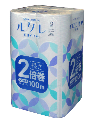 三菱製紙 ルクレトイレット２倍巻き　シングル １２ロール