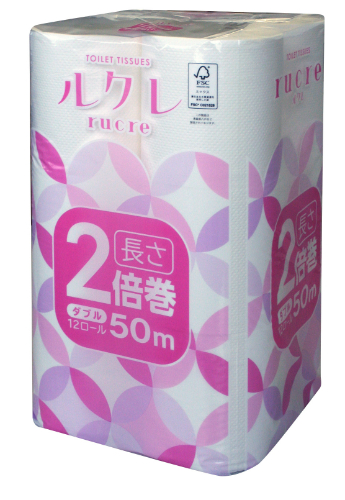 三菱製紙 ルクレトイレット２倍巻き　ダブル １２ロール