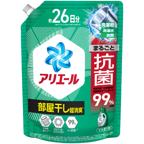 Ｐ＆Ｇ アリエールジェル詰替超特大 部屋干し ６２５ｇ